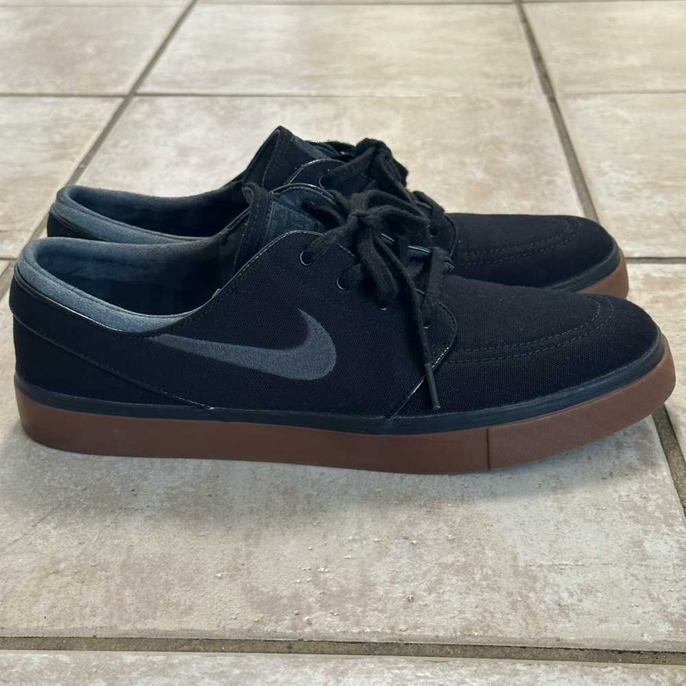 Nike Zoom Stefan Janoski Canvas RM SB Black Gum Shoes Men Size 10